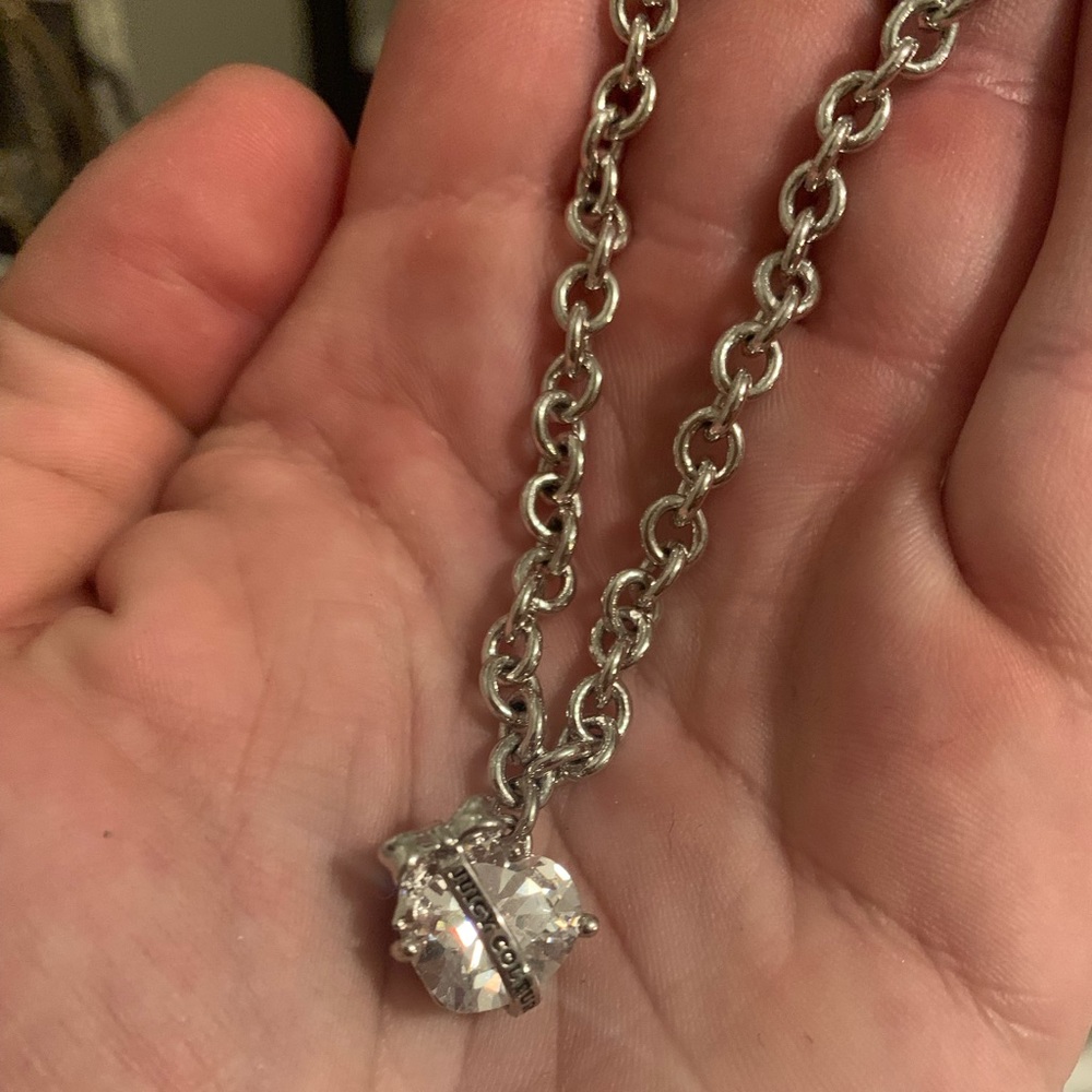 Juicy Couture heart rhinestone charm bracelet